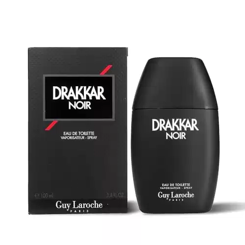 Drakkar Noir By Guy Laroche - Original Vintage Designer Fragrance Blend For Men - Fresh, Classic Evening Scent - Long Lasting Amber Fougere Aroma With Spicy Citrus Notes - 3.4 Oz EDT Spray