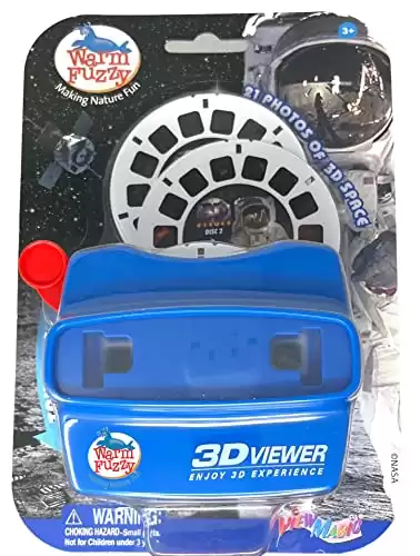 WARM FUZZY Toys 3D Viewfinder (Space) - Viewfinder for Kids & Adults, Classic Toys, Slide Viewer, 3D Reel Viewer, Retro Toys, Vintage Toys with 3 Reels - Contains 21 High Definition 3D Images