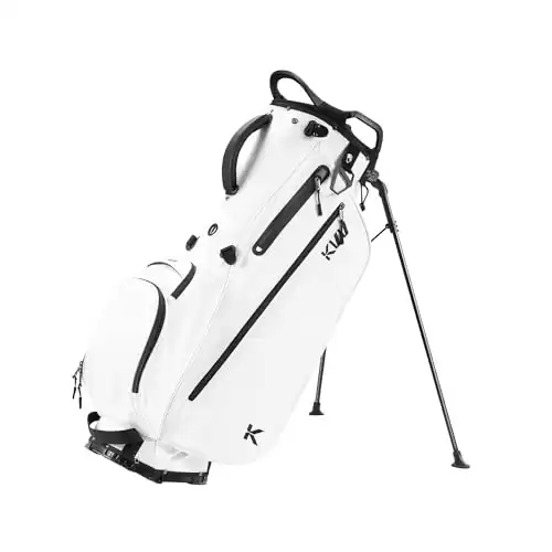 KVV Lightweight Golf Stand Bag with 7 Way Full-Length Dividers, 5 Zippered Pockets, Automatically Adjustable Dual Straps Elegant Design (Available in Different Colors)