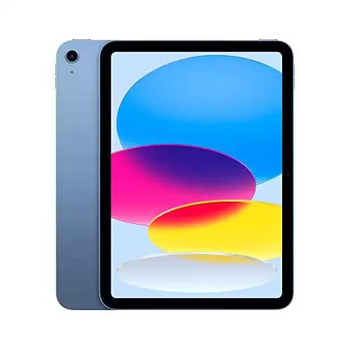 Apple iPad (10th Generation): with A14 Bionic chip, 10.9-inch Liquid Retina Display, 64GB, Wi-Fi 6, 12MP front/12MP Back Camera, Touch ID, All-Day Battery Life Blue