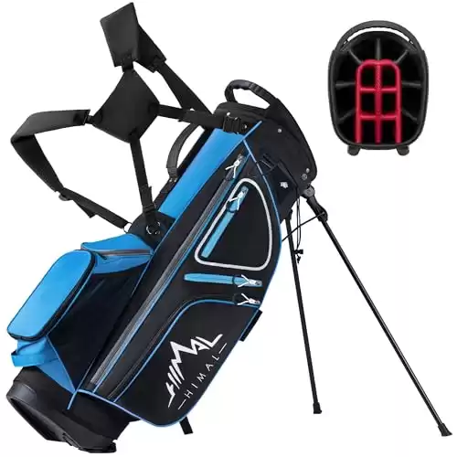 GoHimal 14 Way Golf Stand Bag, Golf Bags for Men with Stand, Top Dividers Ergonomic with 10 Pockets Golf Club Bags (Available in Different Colors)