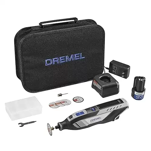 Dremel 8250-5 12V Lithium-Ion Variable Speed Cordless Rotary Tool with Brushless Motor - 5 Rotary Tool Accessories, 3Ah Battery, Charger, and Tool Bag